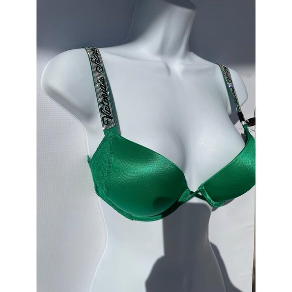 New Green Victoria Secret Push - Up Adds 2 Cup - Picture 2 of 5